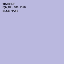 #BAB8DF - Blue Haze Color Image